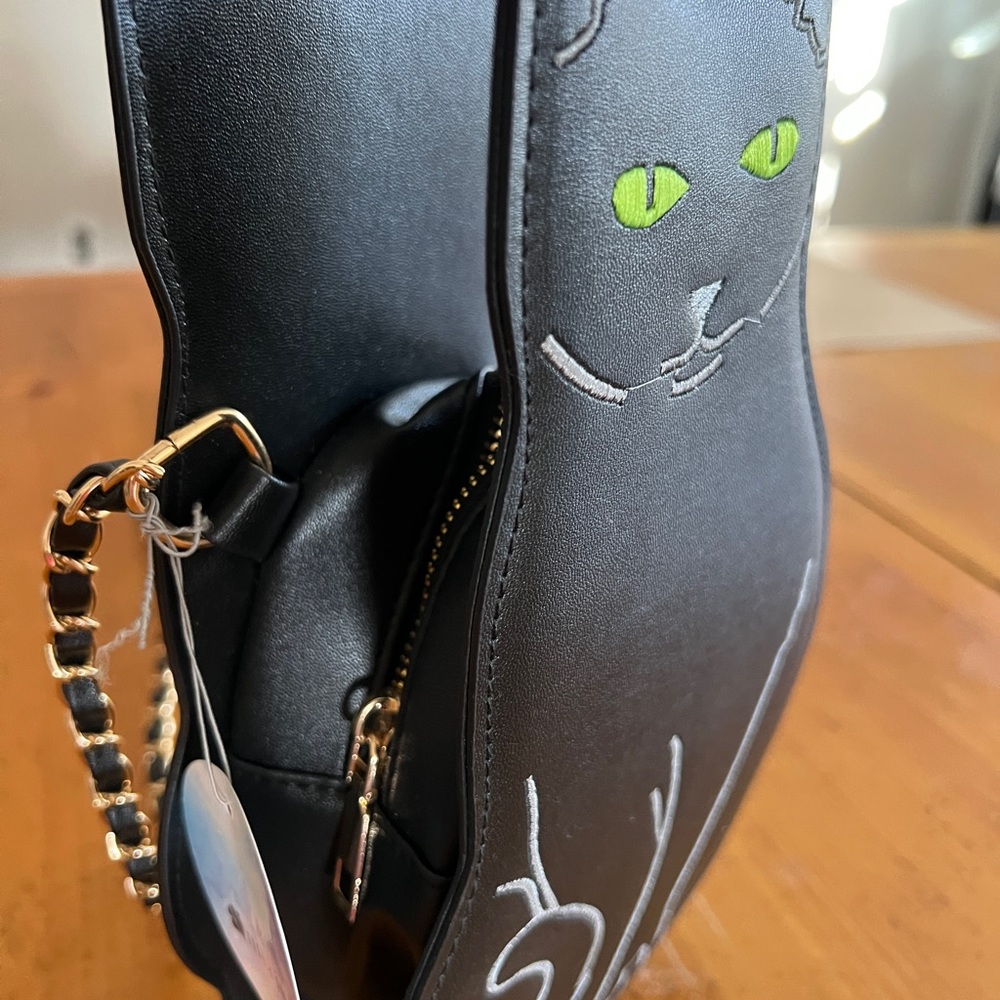 Black Cat Purse Crossbody NWT